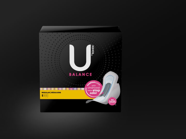 U by Kotex® Balance serviettes ultra-minces avec ailes, absorption normale